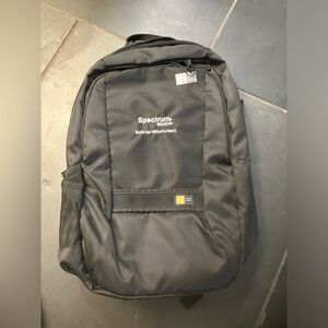 NWT Black Case Logic Laptop Backpack with Spectrum Reach Logo